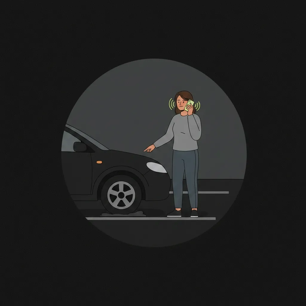 Third caller's tire-pressure warning routed to a quick inspection slot.